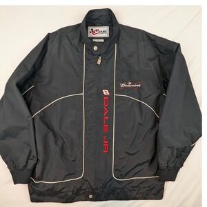 Budweiser DaleJr Chase Authentics  Racing Jacket Men 2XL Black Nylon Windbreaker